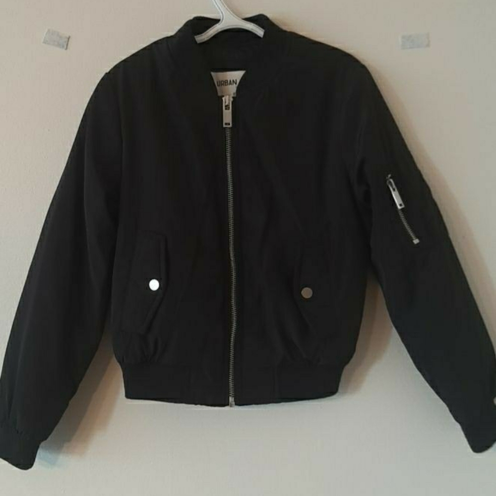 Black bomber jacket